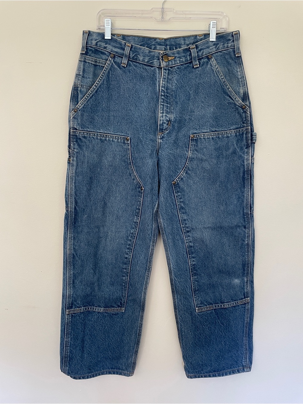 Carhartt Carpenter Jeans Work Wear Western Double Knee Pants Original Loose Fit
